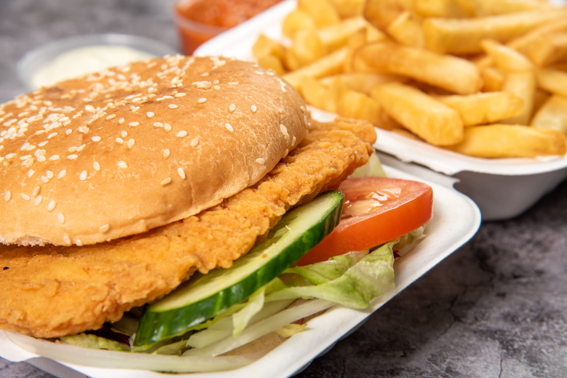 Chicken Fillet Burger with Cheese