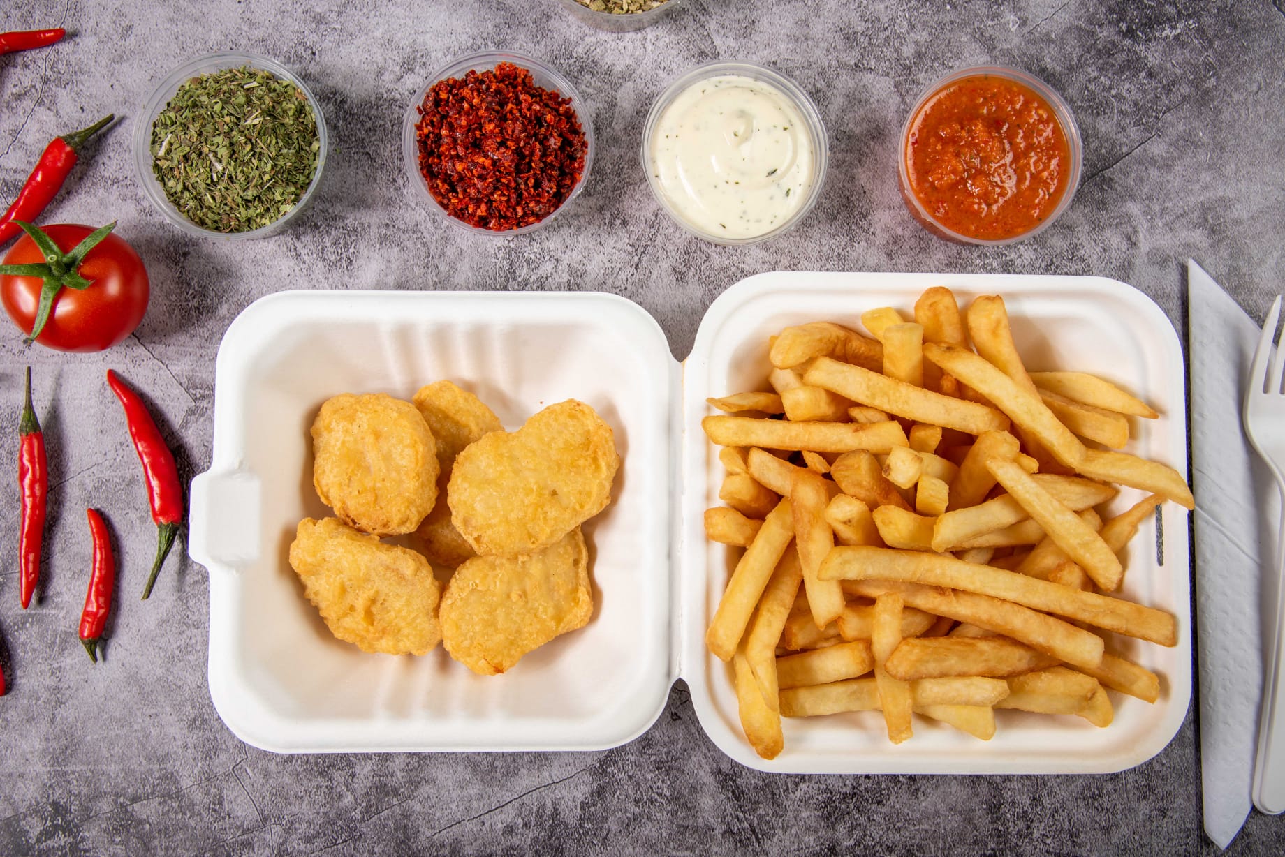 6 Pcs Nuggets with Chips